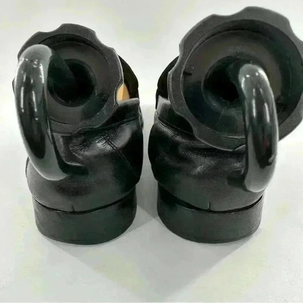 Saks fifth Avenue Red mens dress shoes size 12 black leather horsebit loafers